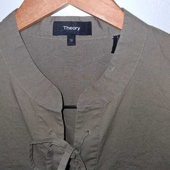 THEORY Jullitah Moss Poplin Dress - Picture 3 of 7